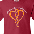 thumbnail image 4 of Inktastic Leukemia Awareness with Orange Ribbon Heart Youth T-Shirt, 4 of 5