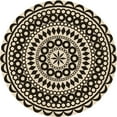 thumbnail image 1 of Ahgly Company Machine Washable Indoor Round Transitional Chocolate Brown Area Rugs, 4' Round, 1 of 7
