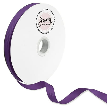 UPC: 0810056349837 | Purple Grosgrain Ribbon for Crafts and Bows  5/8  x 100 Yards by Gwen Studios