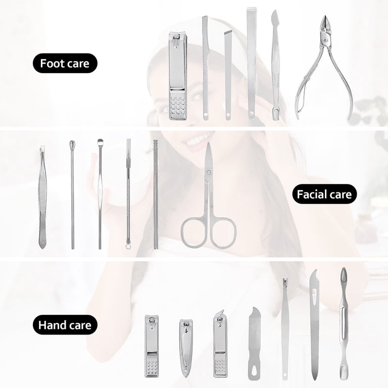 Huryfox 19-Piece Manicure Kit, Stainless Steel Nail Set photo 8