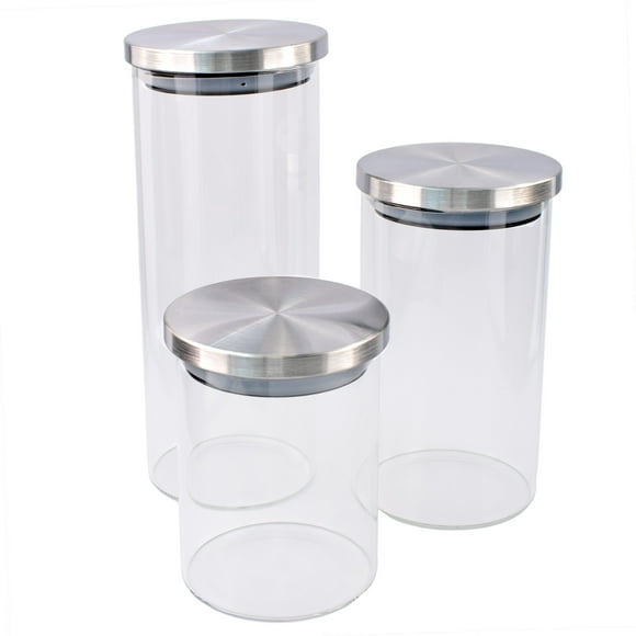 Contenedores Organizadores de Vidrio Ambient 21 con Tapa Hermética 3 tamaños