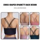 thumbnail image 3 of Sujetador deportivo para mujer, de doble capa, con espagueti cruzado, inalámbrico, acolchado, para correr, gimnasio, 3 of 7