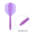 thumbnail image 4 of Uxcell Integrated Dart Shaft and Flights 15 Pack 2BA Thread Plastic Dart Flights Purple, 4 of 5