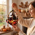 thumbnail image 4 of Halloween Witch Suncatcher Ornament,Stained‑Glass Style Teacup Witch Hanging Window Decorative for Window Porch Holiday Accent, 4 of 7