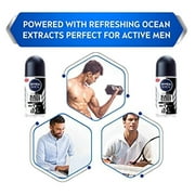 Nivea 48h Deodorant Roll-on Invisible for Black and White, Original, 1.7 Fl Oz Pack of 3
