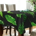 thumbnail image 3 of Tropical Palm Leaves Rectangle Tablecloth, Dust Proof Anti Wrinkle Wipeable Table Cloth Tabletop foration of Dinner Kitchen Wedding Holiday Party 54"x54" Decor Gift, 3 of 7