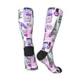 thumbnail image 4 of Balery Eiffel Tower and Hearts Printed Novelty Socks Men's Women's Crew Socks Sports Socks Knee High Socks Cotton Socks Quirky and Cool Socks, 4 of 9