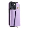 thumbnail image 3 of ELEHOLD Wallet Case for iPhone 13, PU Leather Flip Case with Crossbody & Wrist Strap,Full Protection Case with Card Slots & Kickstand,Purple, 3 of 11