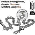 thumbnail image 3 of Dog Leash (120cm) Steel Metal Dog Leash Strong Pu Leather Handle, 3 of 3