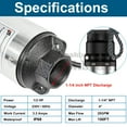 thumbnail image 6 of iMeshbean 1/2 HP, 3.3 AMP, 220V Electric Submersible Water Transfer Pump, 25 GPM, 6 of 10