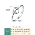 thumbnail image 6 of ChicSilver 925 Sterling Silver Love Knot Ring for Women Minimalist Silver Ring Heart Promise Ring for Her Female Stackable Band Size 10, 6 of 8