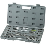 BENTISM Tap and Die Set, 60-Piece Metric and SAE Standard, Bearing Steel Taps and Dies, Essential Threading Tool for Cutting External Internal Threads, with Complete Accessories and Storage Case