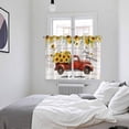 thumbnail image 3 of Sunflower Truck Kitchen Curtains Window Panels, Elegant Yellow Floral Summer Botanical Wooden Insulated Window Treatment Curtain, Grommet Curtains for Bedroom/Living Room/Bathroom, 2 Piece 52"Wx72"L, 3 of 8