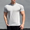thumbnail image 5 of Men's Running T-Shirt Quick Dry Crew Neck T-Shirts, 5 of 13