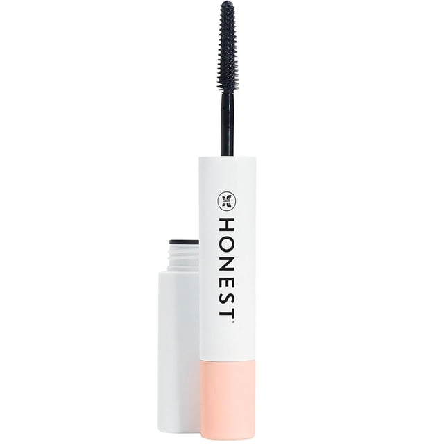Máscara Honest Beauty 2 en 1 de longitud extrema negra, 8 ml