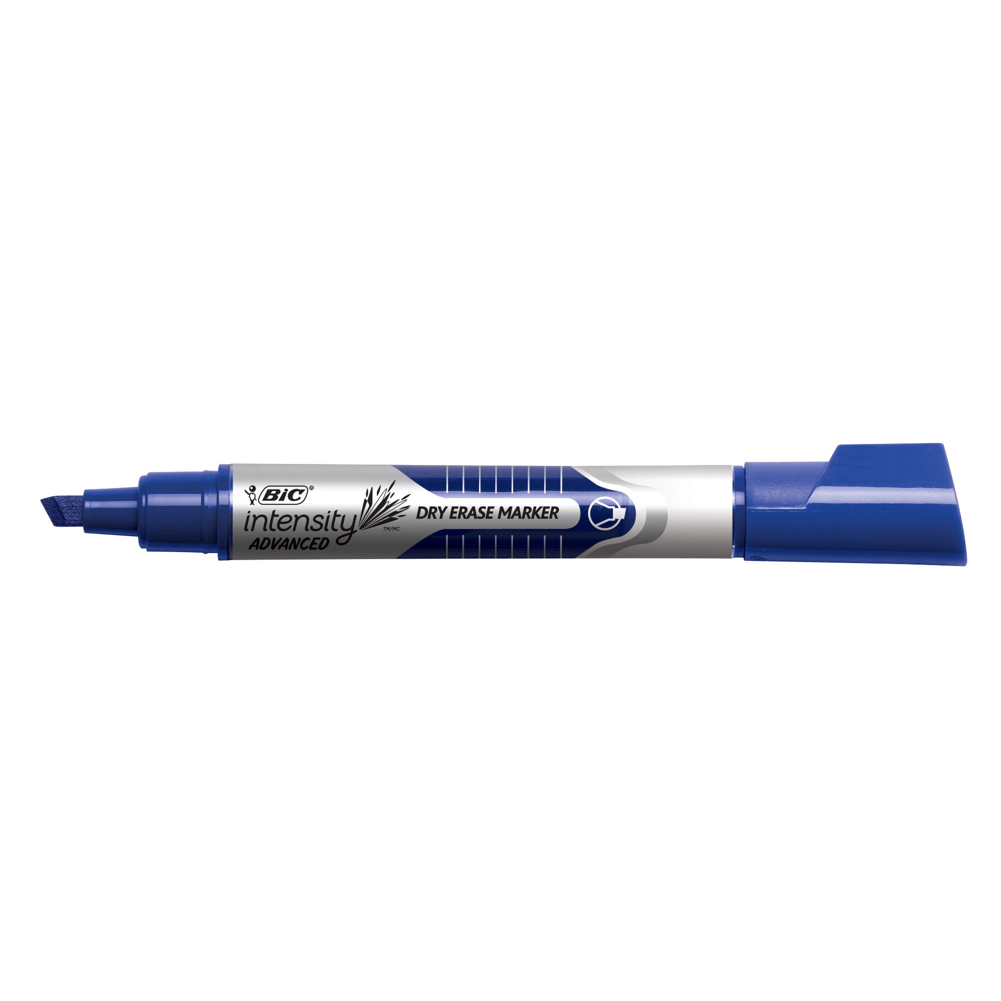 BIC Intensity Advanced Dry Erase Low Odor Marker, Tank, Chisel Tip, Assorted Colors, Set of 12