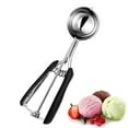 thumbnail image 3 of Cookie Scoop 4 Tbsp, TJ POP Professional Stainless Steel Ice Cream Scoop 60 mm, Soft Grips, Quick Trigger Release, 60 ml, 3 of 11