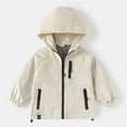 thumbnail image 2 of KAUOD Baby Boys Waterproof Jackets Zip up Hooded Rain Jackets with Pockets Toddler Lightweight Raincoat Windproof Outwear, 2 of 9