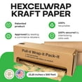 thumbnail image 6 of IDL Packaging Original HexcelWrap Honeycomb Packing Kraft Paper 15.25" x 300' Roll in Self-Dispensed Box, Brown, 6 of 7