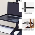 thumbnail image 3 of unbranded Mic Stand Tray Negro Para Almacenamiento Con Soporte Para Teléfono Y Accesorios De Micrófono, 3 of 8