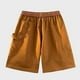thumbnail image 3 of pstuiky Pantalones cortos de entrenamiento para hombre, Pantalones cortos de cintura elástica con cordón y bolsillos de color liso a la moda para hombre Pantalones cortos de golf, 3 of 3