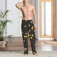 thumbnail image 6 of Lsque Bumblebee Print Men's Pajama Pants, Lounge Pant - Comfortable Home Wear,Elastic Waistband, Stylish Design-Small, 6 of 9