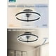 thumbnail image 3 of Ventilador de techo LEDIARY de 20 pulgadas con luz regulable, control remoto negro, 3 of 9