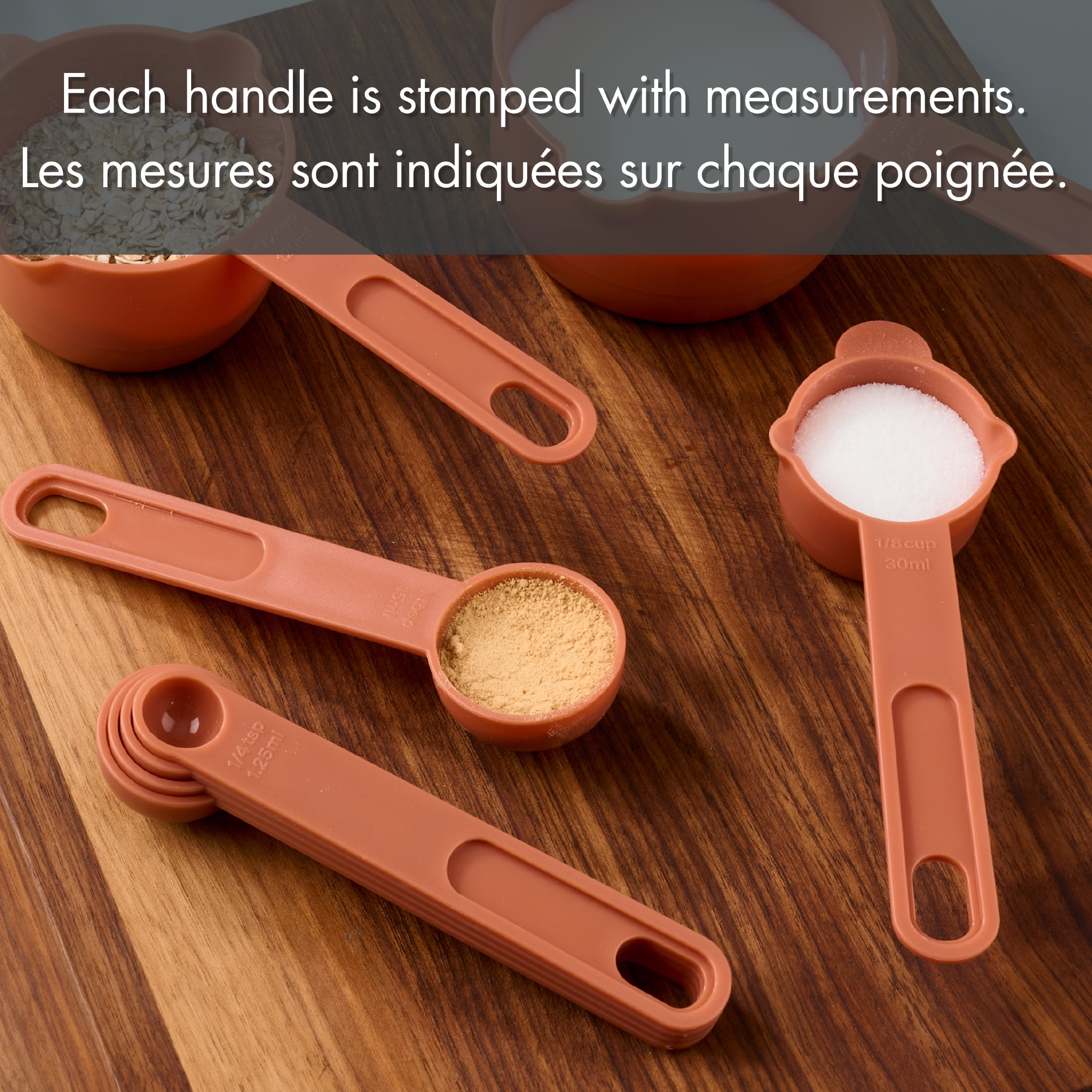 Way-to-Celebrate 10PC Measuring Cups and Spoon Set - Orange, WAY-TO-CEL PL MEASURING CUPS