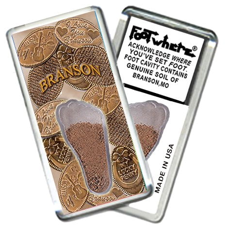 Branson FootWhere Fridge Magnets. 6 Piece Set. (BS200 - Assorted)
