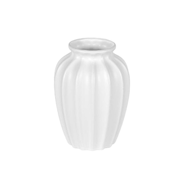 Feltree Mid-Century Modern Plastic Vase for Dried Flowers, Compact Floral Display for Dining Table/Desk, Feng Shui Home Accent
