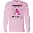 thumbnail image 3 of Inktastic Breast Cancer Awareness Hope Support and Love Long Sleeve T-Shirt, 3 of 5