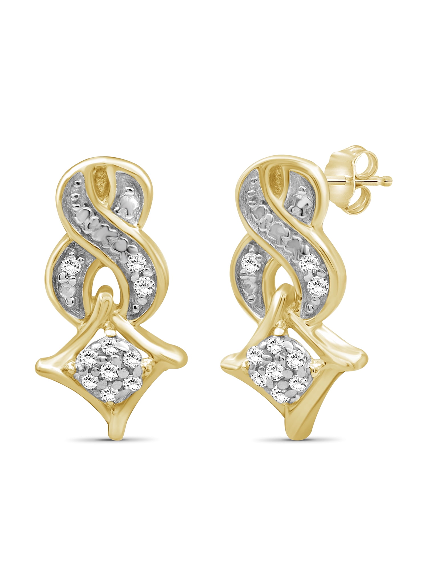JewelersClub White Diamond Accent 14k Gold Over Silver 3-Piece Infinity Jewelry Set