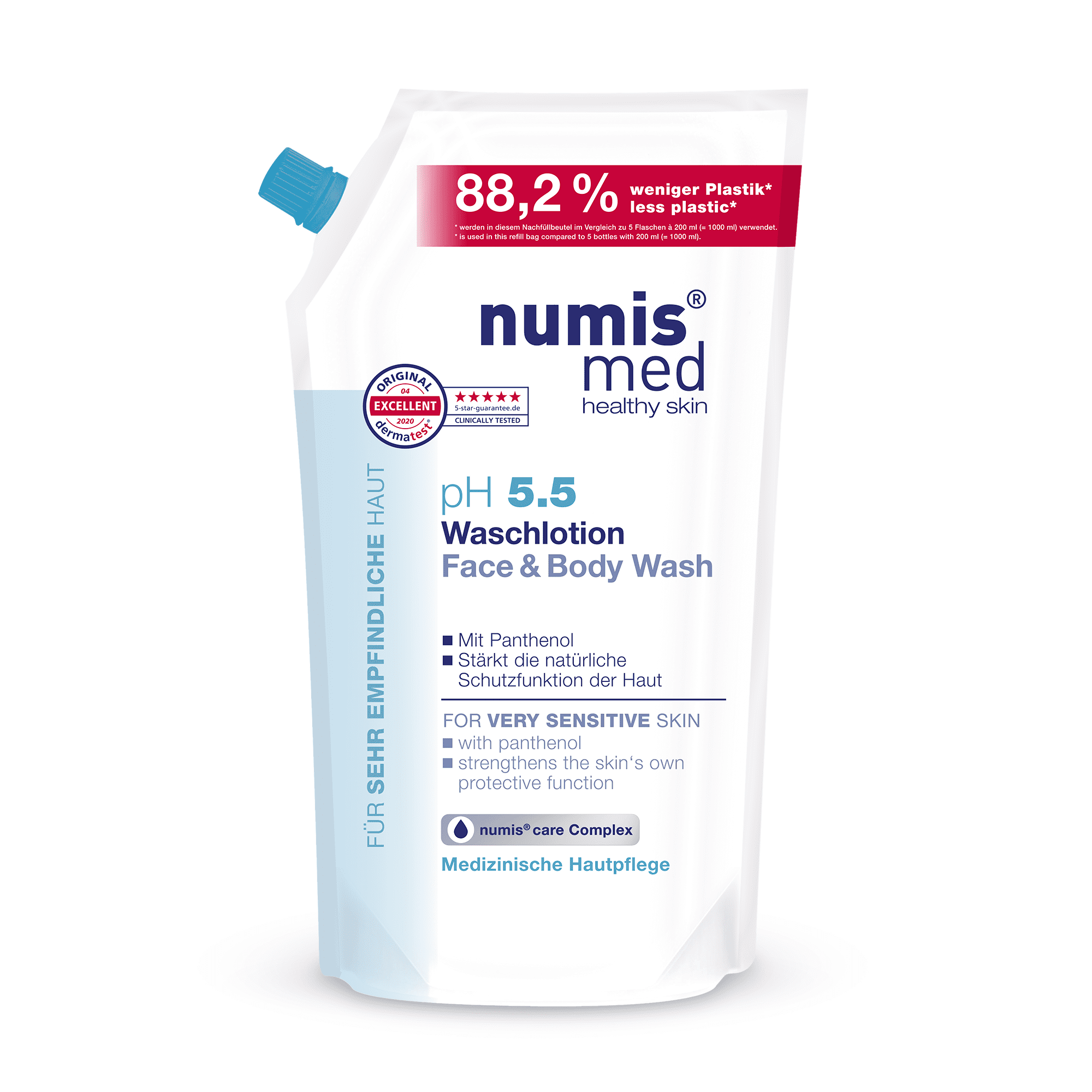 Numis Med pH 5.5 Face and Body Wash for Sensitive Skin, Vitamin B5