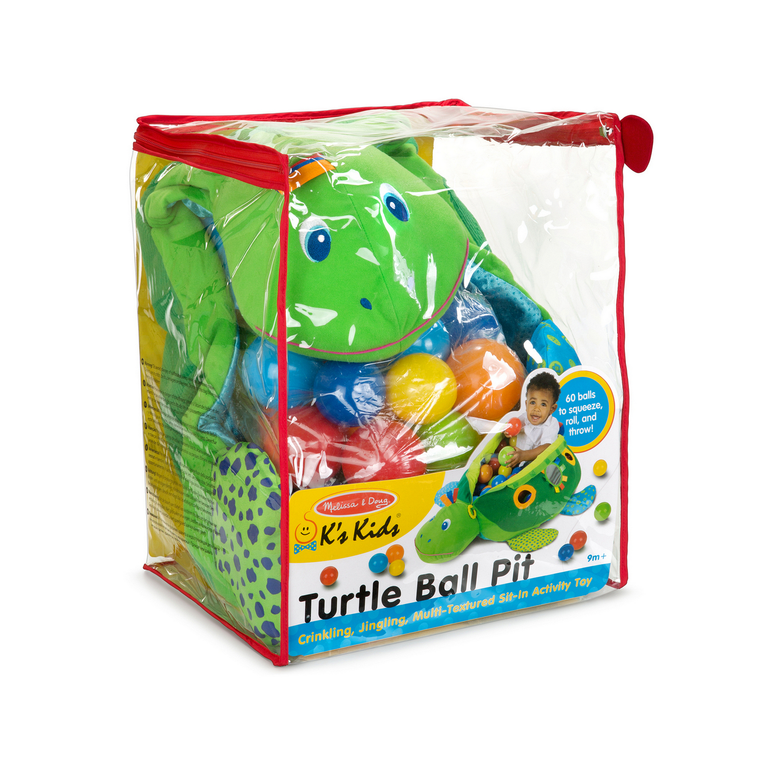 Turtle Ball Pit with Melissa & Doug Wooden Table & Chairs 3-Piece Set