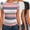 3pcs Black/ White/ Striped Pink Blue, variant on Short Sleeve Shirts for Women Basic Tees Slim Fit Crew Neck Tops Trendy Summer Black/Dark Gray/Beige