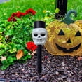 thumbnail image 5 of 2 Pcs Halloween Pumpkin Solar Light Decorations Outdoor Waterproof Skull Pumpkin Light for Garden Balcony Yard Lawn Pathway Walkway Garden Solar Powered Outdoor Decor Stunning Halloween Decorations, 5 of 6