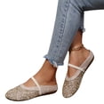 thumbnail image 5 of Willtoo Mary Jane Mules for Women Mesh Mary Jane Flats Summer Slip on Shoes Women No Back Woven Hollow Ballet Flat Shoes, 5 of 6