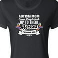 thumbnail image 4 of Inktastic Autism Awareness Autism Mom with Puzzle Ribbons Women's T-Shirt, 4 of 5
