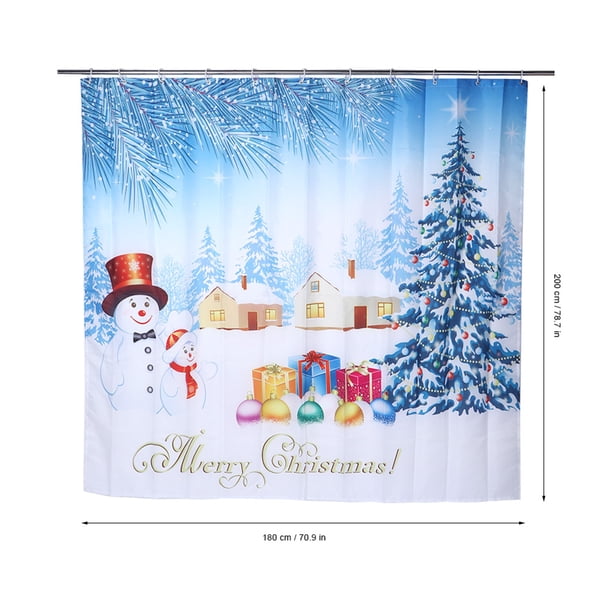 Cortina de Ducha ANGGREK Impermeable para Baño con Ganchos Colgantes 200 x 180 cm Otros