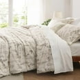 thumbnail image 4 of Full Comforter Set - Beige Bed Set, 3 Pieces Cute Floral Bedding, 1 Soft Botanical Flowers Comforter and 2 Pillow Shams, 4 of 8