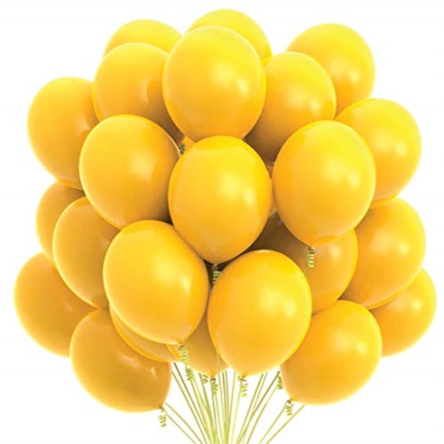 prextex 75 yellow party balloons 12 inch yellow balloons with matching