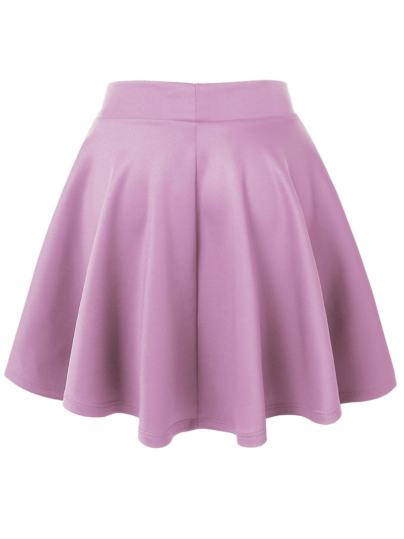 Made by Johnny Women's Basic Versatile Stretchy Flared Skater