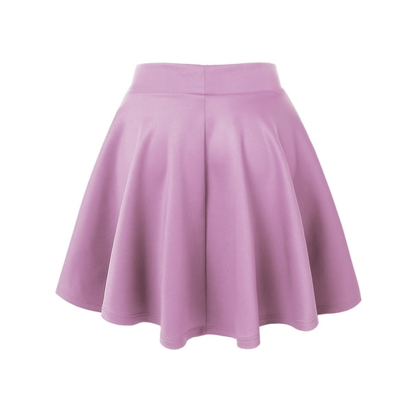 Made by Johnny Women's Basic Versatile Stretchy Flared Skater