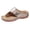 Khaki, variant on Orthopedic Sandals for Women Trendy Cutout Toe Ring Flip Flops with Arch Support Casual Low Wedge Slides Black Size 7.5