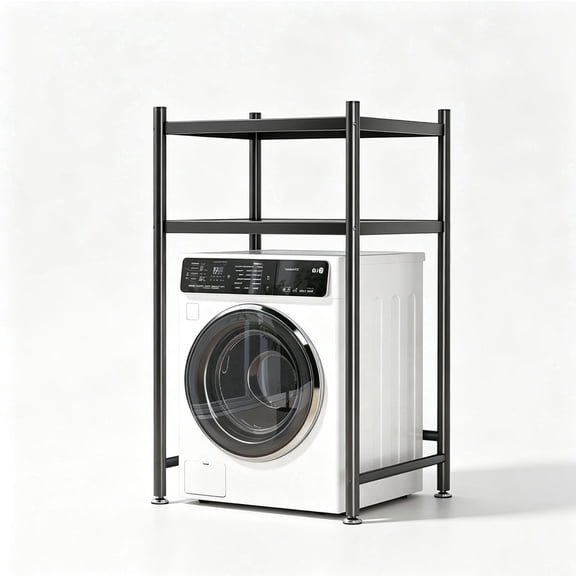 freestanding over washer storage shelf multi tier adjustable sturdy metal rack for bathroom balcony laundry space organization