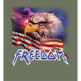 thumbnail image 2 of Americana Freedom Eagle Adult Olive Long Sleeve Hoodie-Medium, 2 of 2