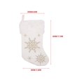 thumbnail image 3 of Clearance Under $3.96! Plush Snowflake Embroidered Christmas Stocking, Soft Holiday Gift Sack for Fireplace Display, 3 of 5