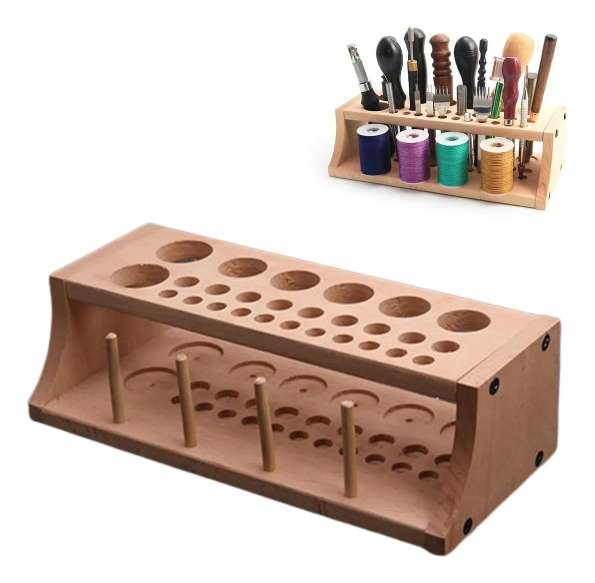Applicable to 27 Hole Leather Tool Storage Box