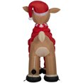 thumbnail image 4 of Christmas Airblown Inflatables Yard Decoration Standing Rudolph in Santa Hat and Scarf, 4.5 ft, 4 of 6