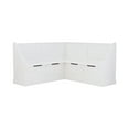 thumbnail image 6 of Linon Tobin Casual Wood Corner Dining Breakfast Nook Bench with Storage, White, 6 of 18